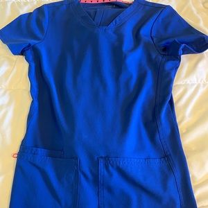 Heart soul galaxy blue scrub set